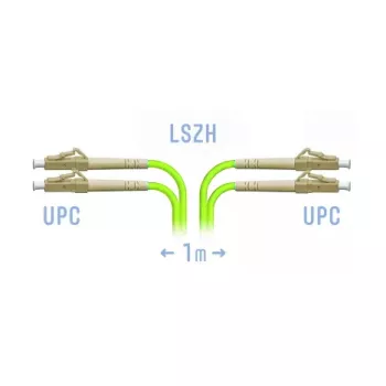 Патчкорд оптический LC/UPC-LC/UPC MM (OM5) Duplex 1 метр, 2мм